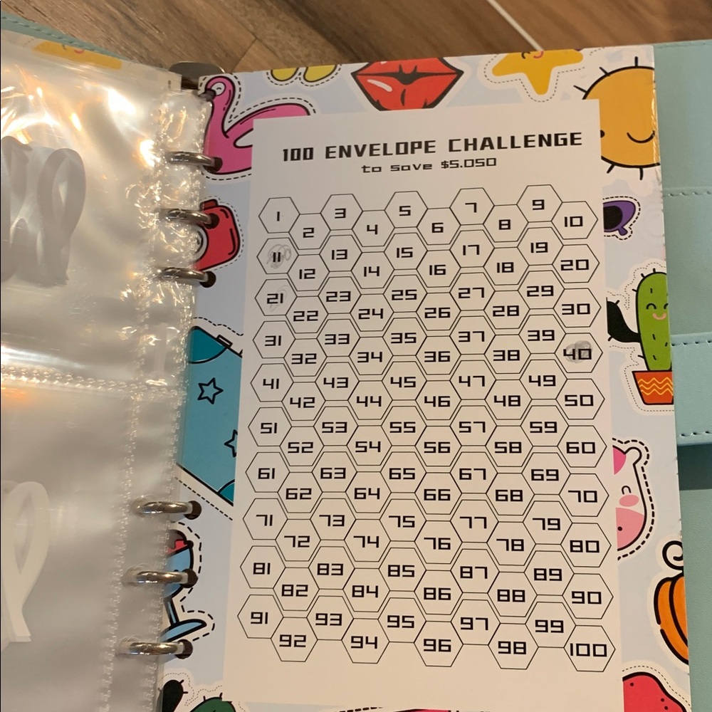 New 100 Envelope Savings Challenge set binder - Picture 7 of 9